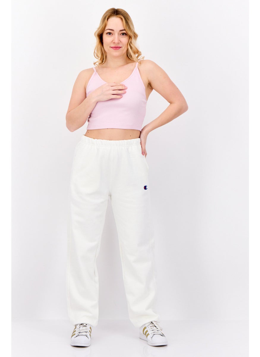 Women Sportswear Fit Brand Logo Training Sweatpants, White