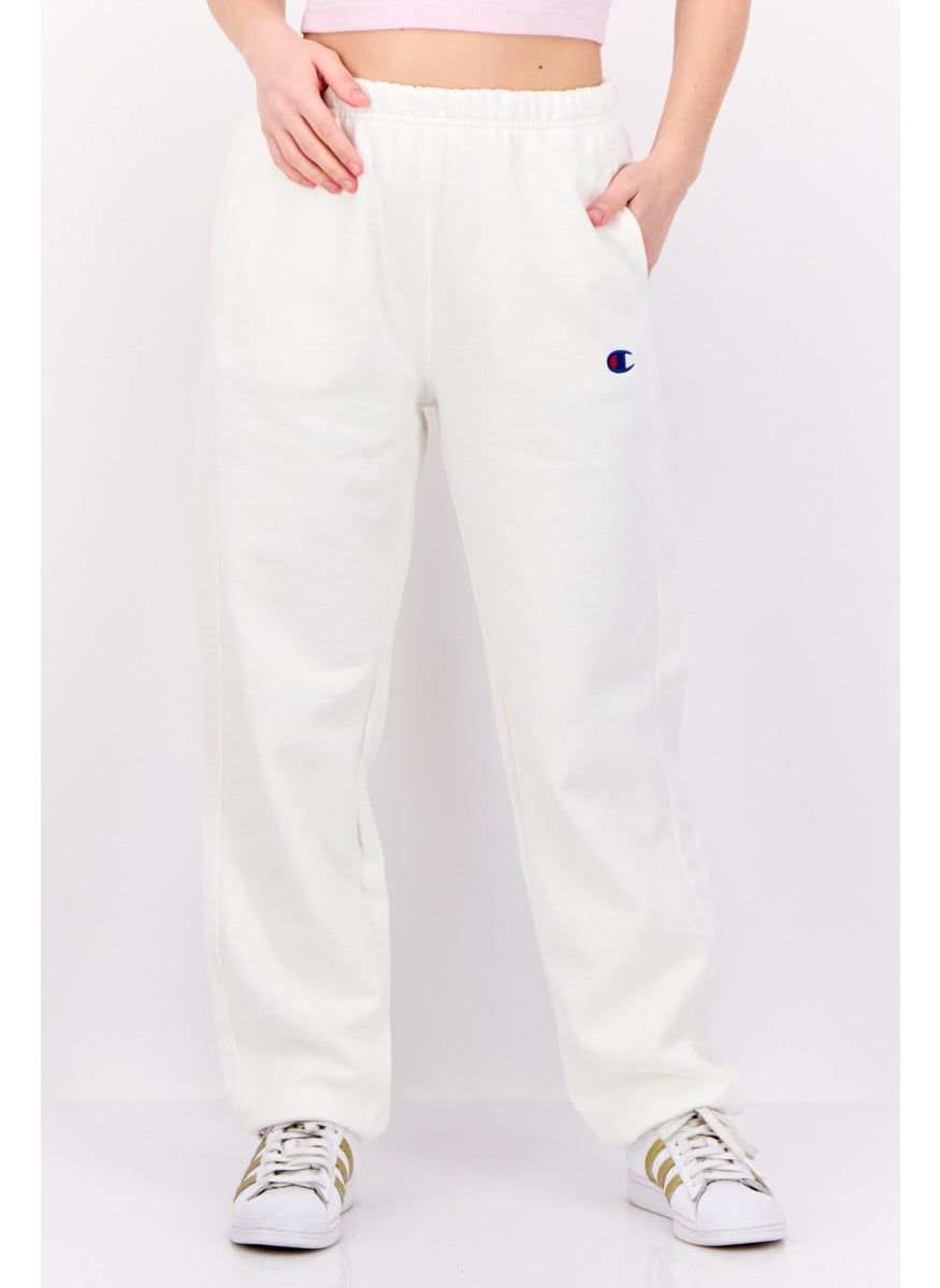 Women Sportswear Fit Brand Logo Training Sweatpants, White