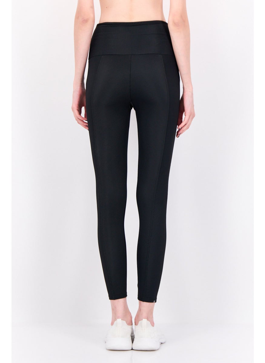 Women Sportswear Fit Yoga Leggings, Black