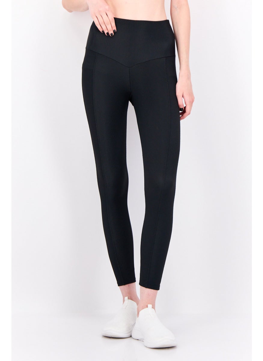 Women Sportswear Fit Yoga Leggings, Black