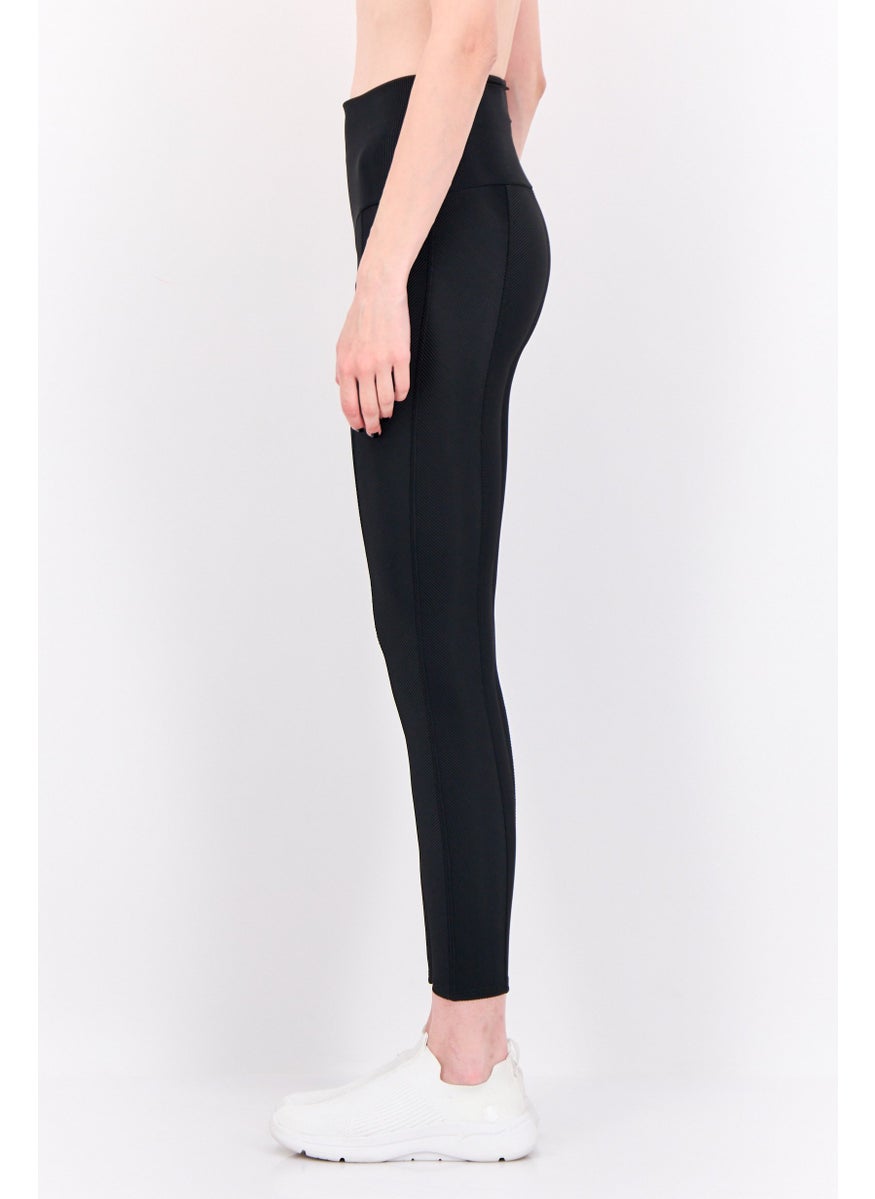 Women Sportswear Fit Yoga Leggings, Black