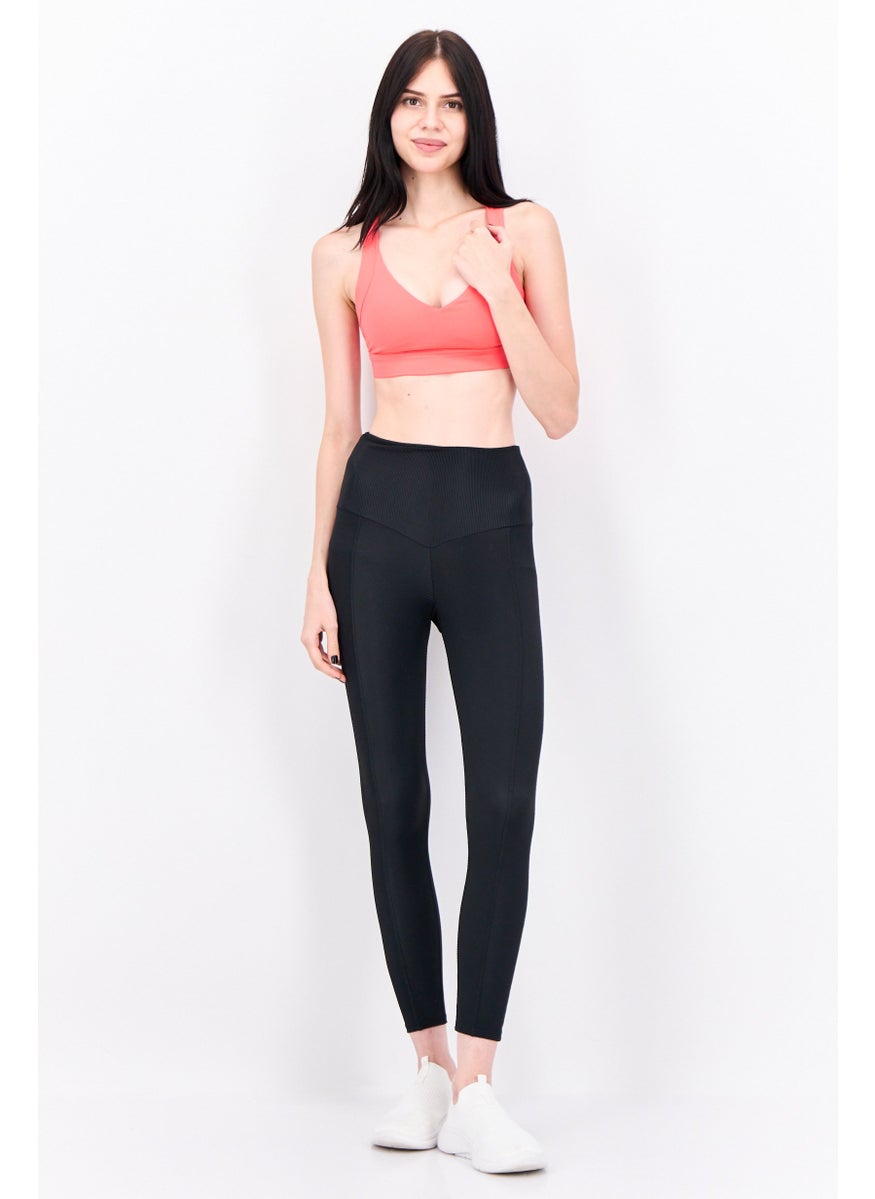 Women Sportswear Fit Yoga Leggings, Black