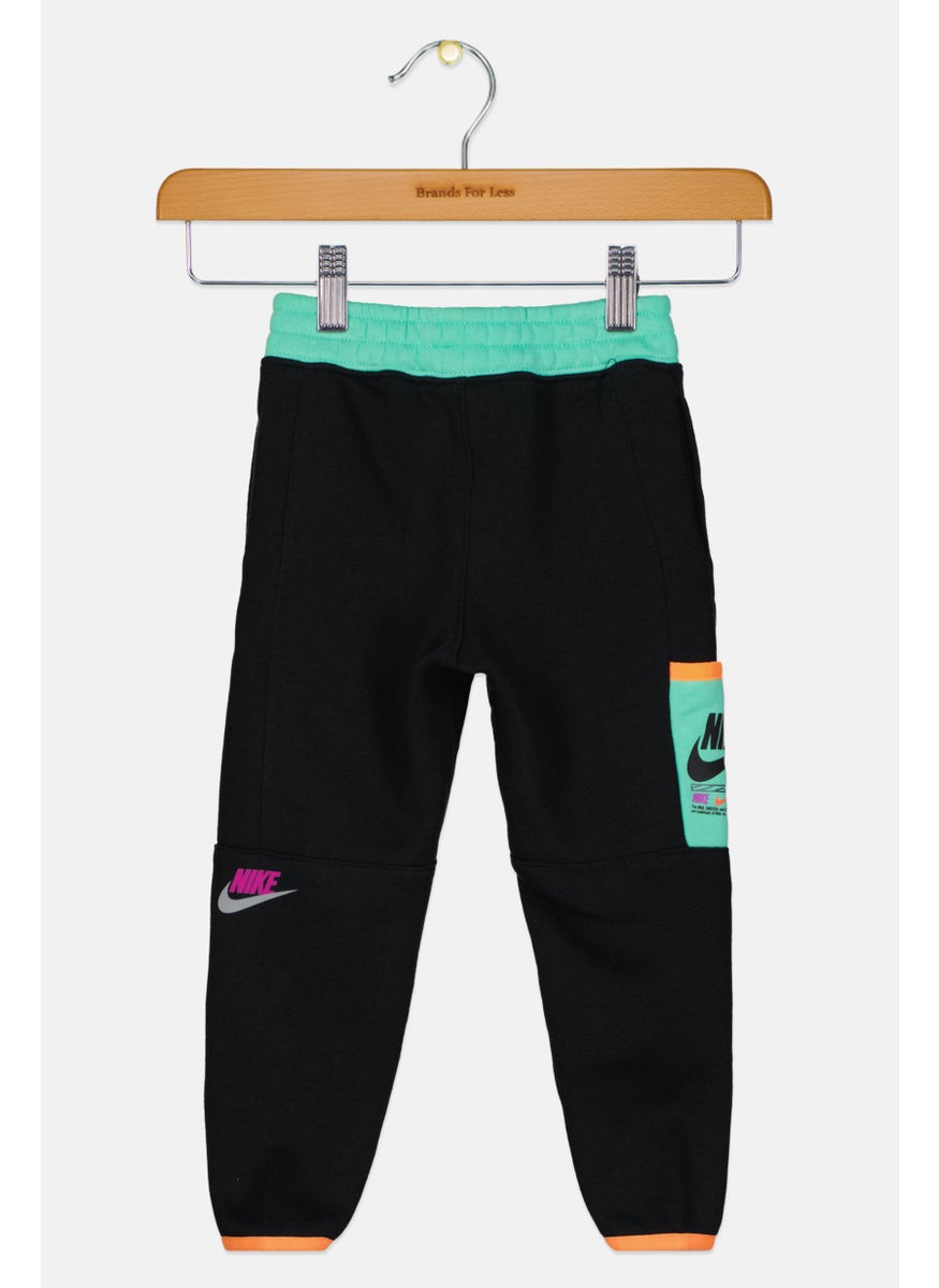 Toddlers Boy Sportswear Pants, Black
