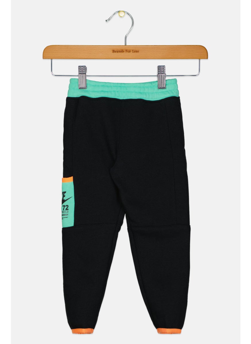 Toddlers Boy Sportswear Pants, Black