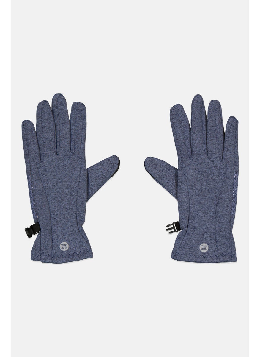 Men 1 Pair Brand Logo Athletic Glove, Slate Blue