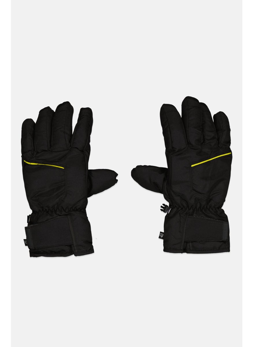 Men 1 Pair Plain Gloves, Black