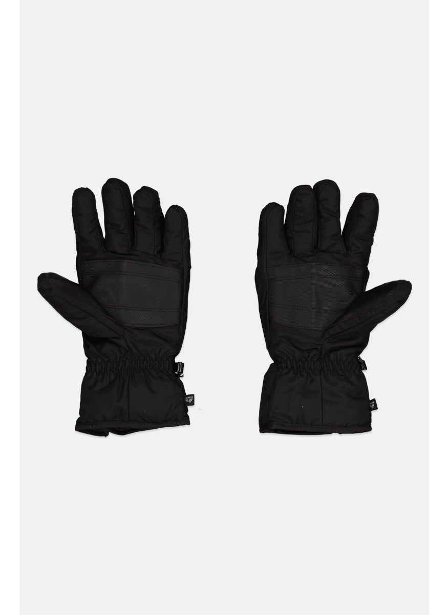 Men 1 Pair Plain Gloves, Black