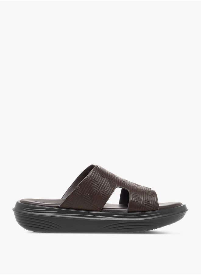 Men's Cutout Detail Slip-On Sandals