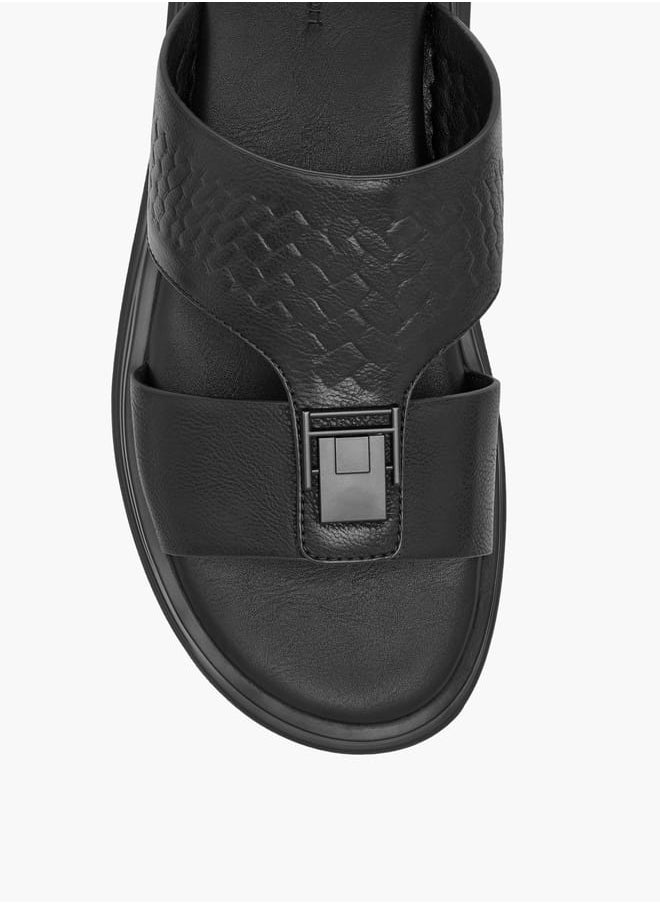 Men's Metal Accent Slip-On Arabic Sandals