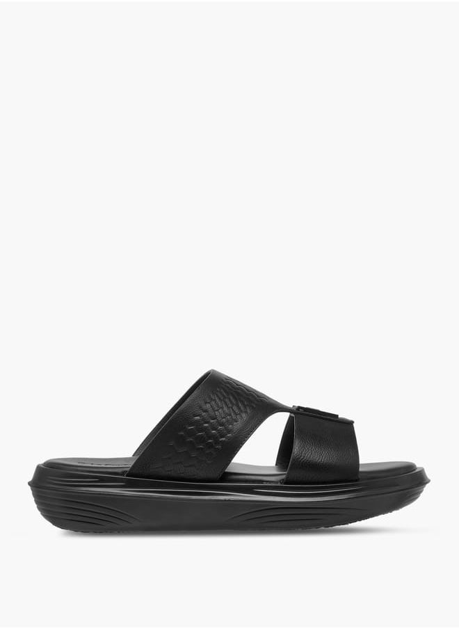 Men's Metal Accent Slip-On Arabic Sandals