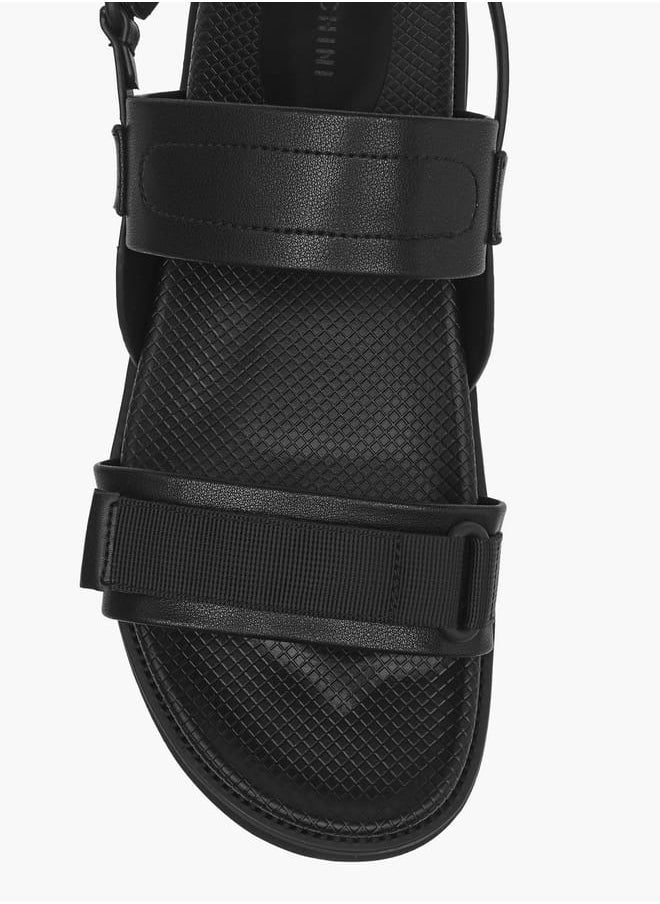 Men's Strap Detail Sandals with Hook and Loop Closure