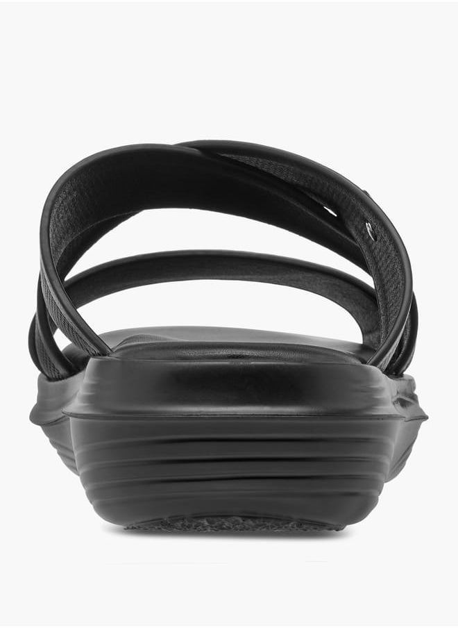 Men's Cross Strap Slip-On Sandals