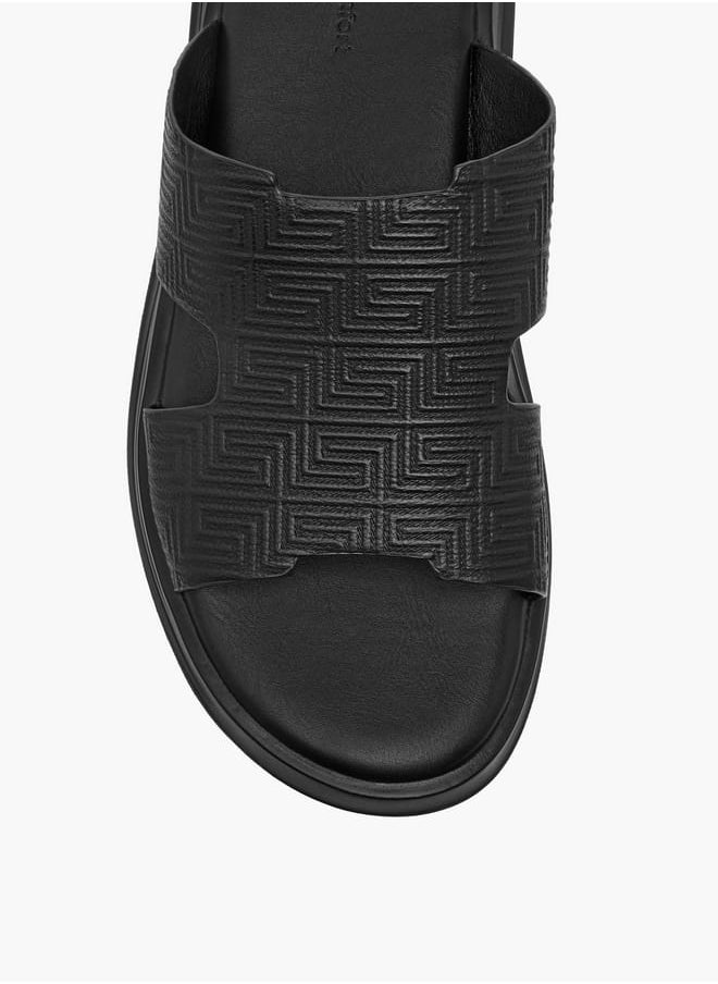 Men Cutout Detail Slip-On Arabic Sandals