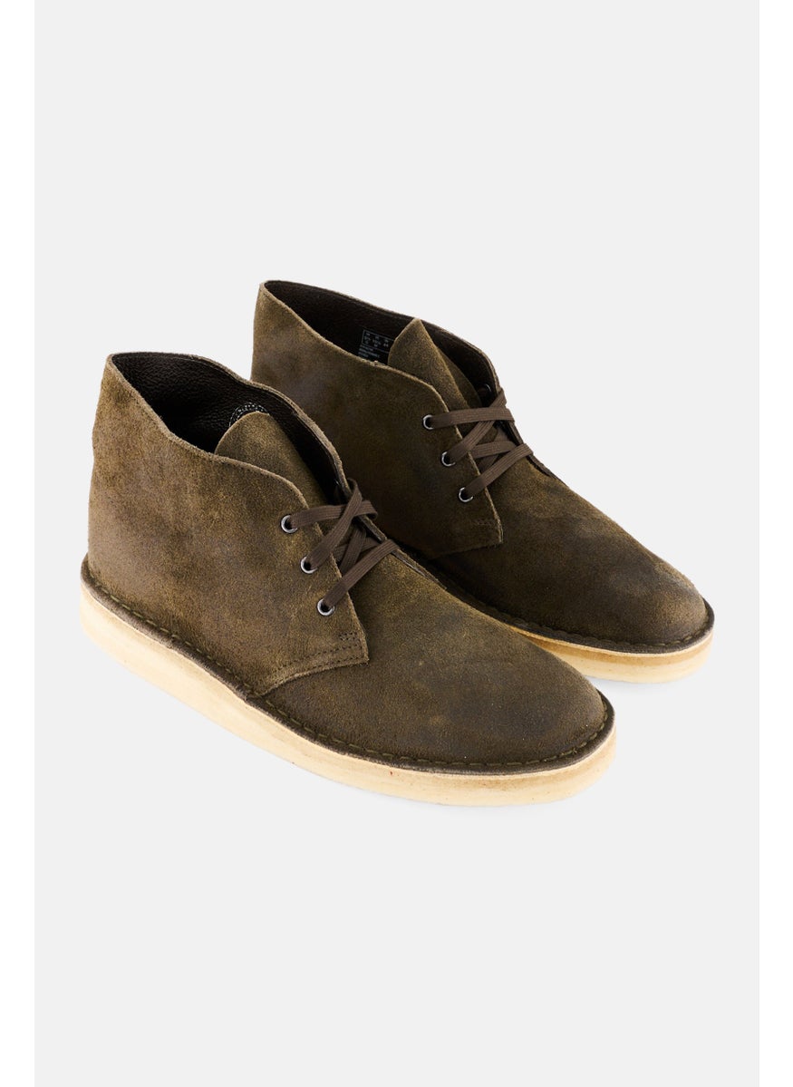 Men Standard Desert Coal Lace Up Casual Shoes, Olive