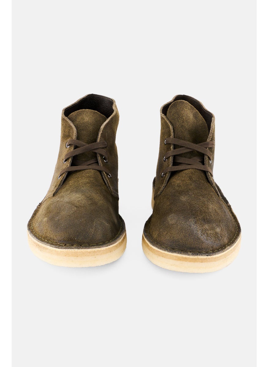 Men Standard Desert Coal Lace Up Casual Shoes, Olive