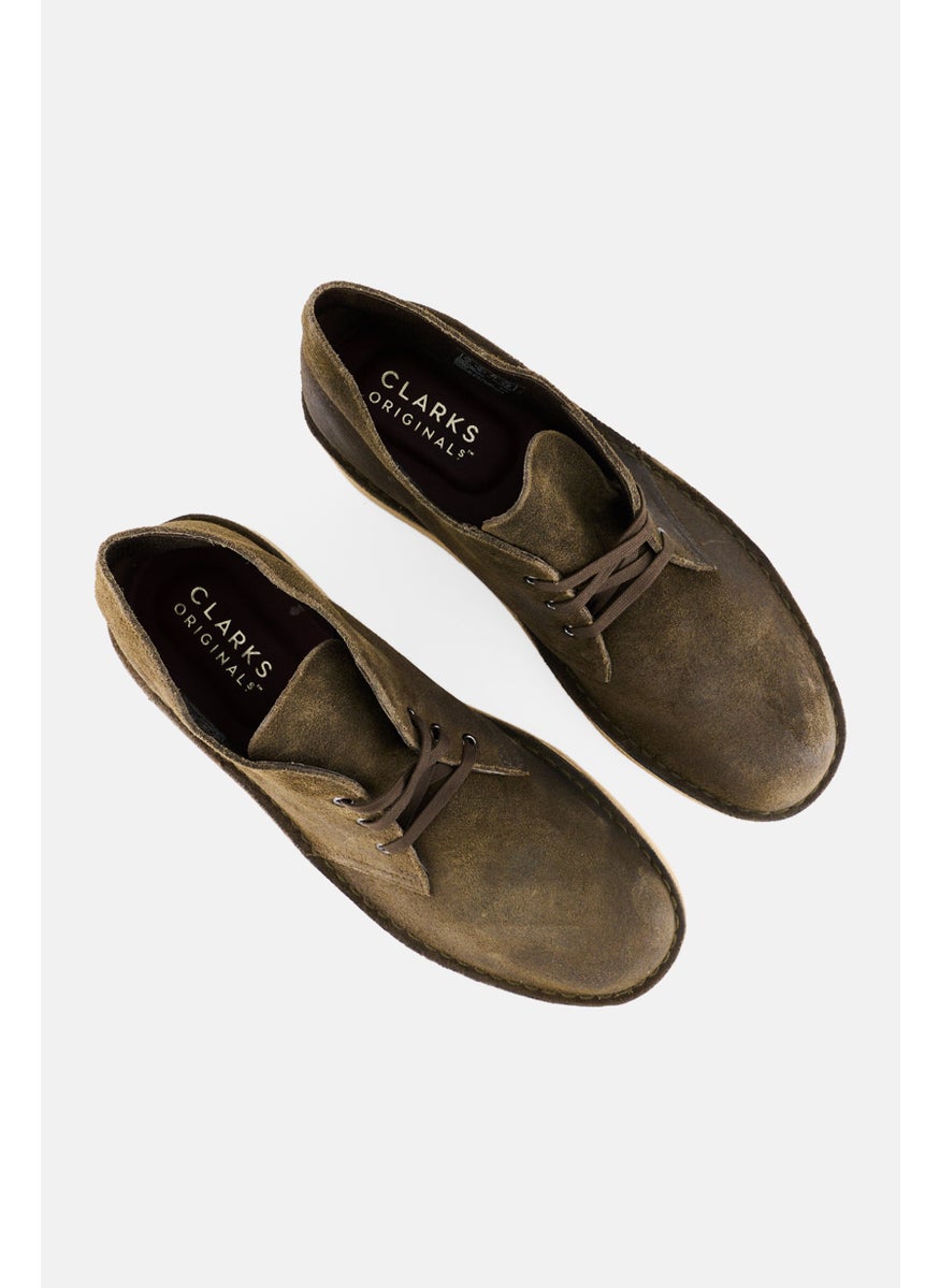 Men Standard Desert Coal Lace Up Casual Shoes, Olive