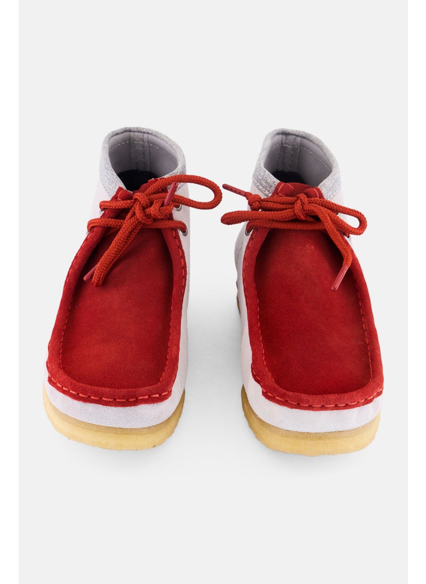 Men Standard Wallabee BT Vcy Lace Up ankle Boots, Red