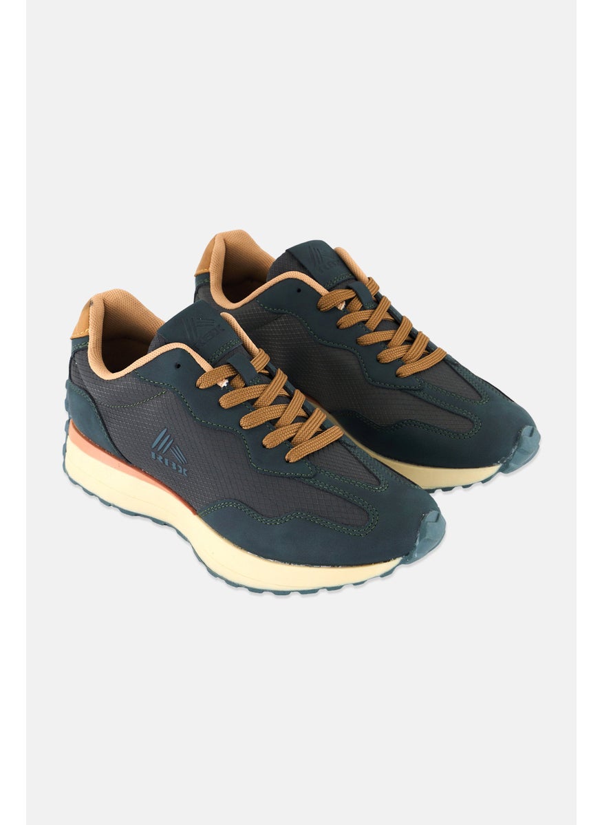 Men Lace Up Casual Shoes, Dark Green