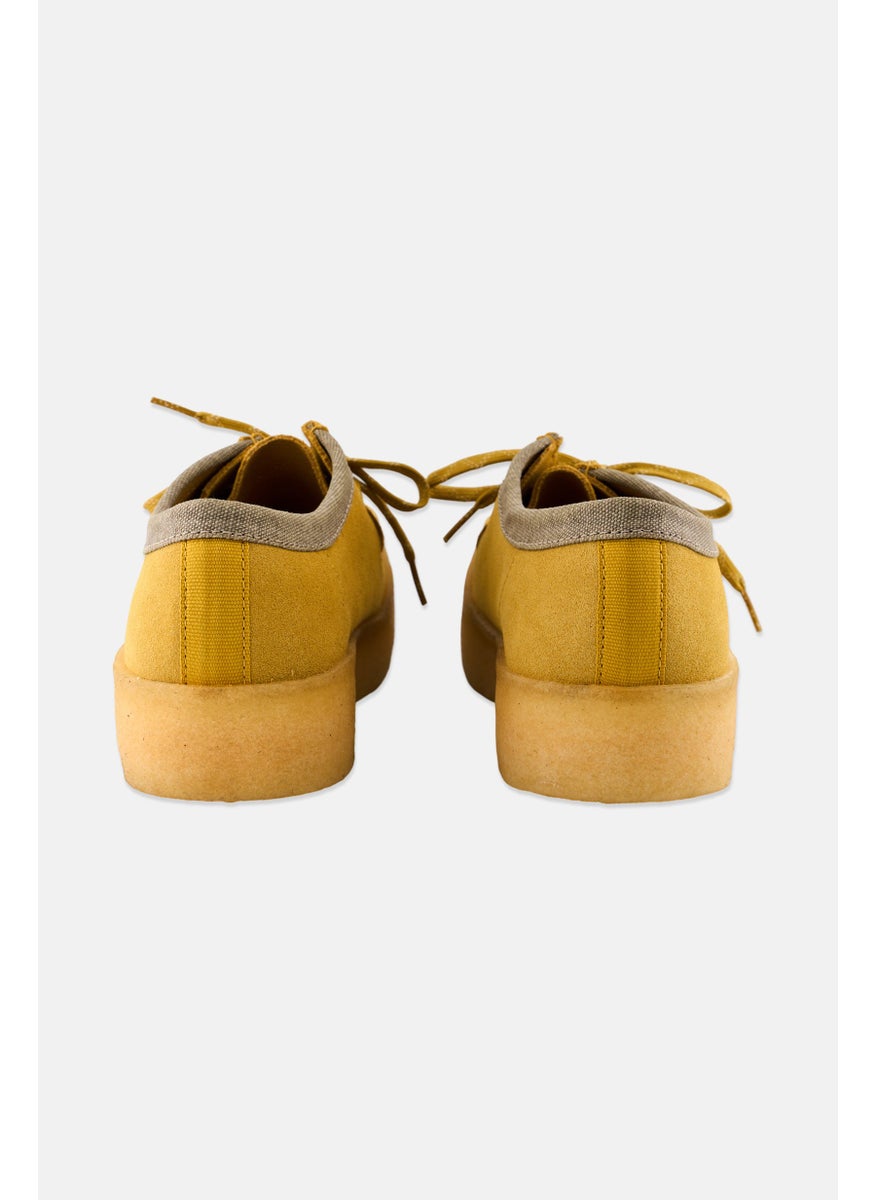 Men Wallabee Cup Standard Fit Lace Up Shoes, Amber Gold
