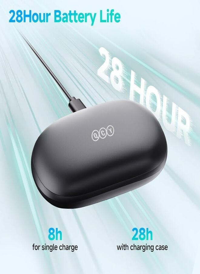 Crossky GTR2 Open Ear Earbuds, Bluetooth Headphones 5.4 Wireless Earbuds with Earhooks, 28H Playtime, Muiltpoint Connection, IPX5 Waterproof, Comfortable Ear Buds Compatible with iPhone & Android - black