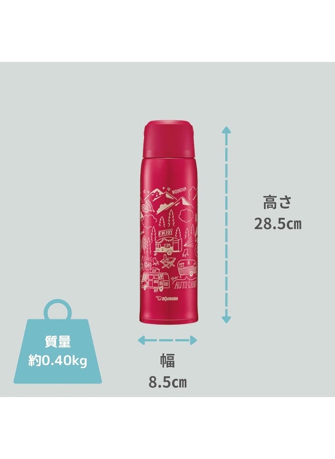 Zojirushi SJ-JS10RA Stainless Steel Bottle Mug, Red