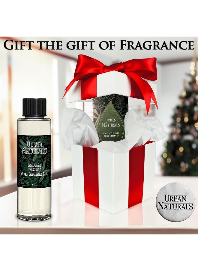 Urban Naturals White Tea Scented Oil Reed Diffuser Refill | Includes a Free Set of Reed Sticks! 4 oz.