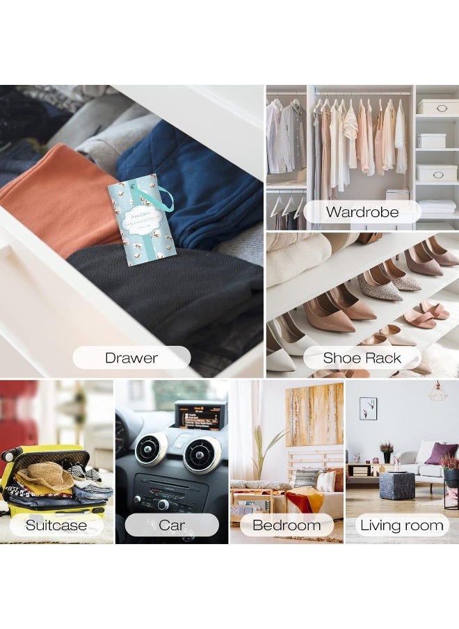 SCENTORINI Sachets for Drawers and Closets, Cotton Scented Sachets for Home Drawers and Closets, 14 Pack Sachets Bags Home Fragrance Sachet