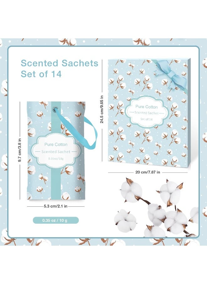 SCENTORINI Sachets for Drawers and Closets, Cotton Scented Sachets for Home Drawers and Closets, 14 Pack Sachets Bags Home Fragrance Sachet