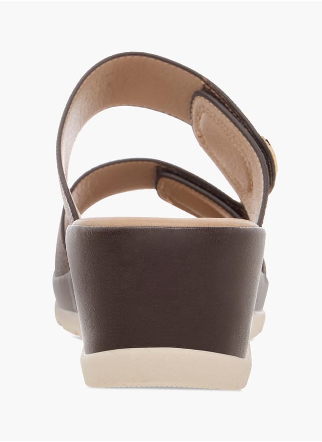 Women Monogram Print Slip-On Comfort Sandals