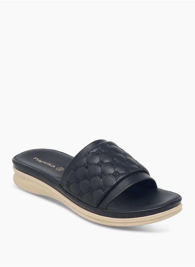 Women's Monogram Quilted Slip-On Sandals