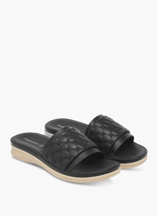 Women's Monogram Quilted Slip-On Sandals