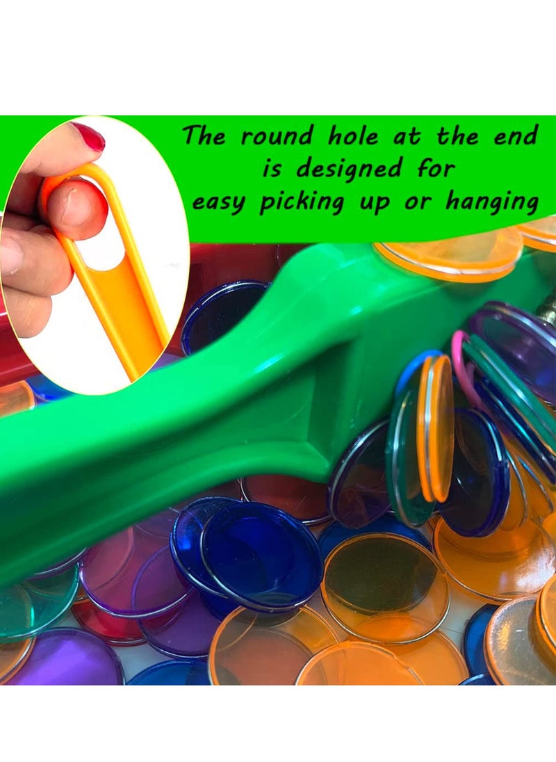 Magnetic Counting Kit for Kids - 6 Color Transparent Counters, Magnetic Tool & Stickers for Math Learning, Sorting & Family Games