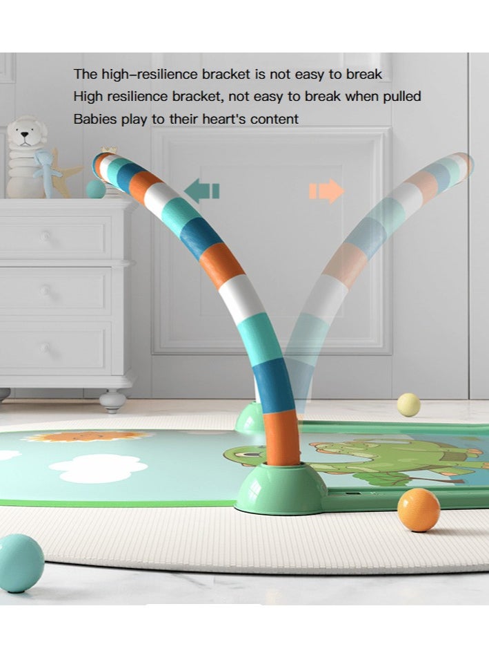 Piano Gym Rack Toys 0-1 Year Old Baby Music Light Light and Gentle Newborn Music Pedals Piano Children's Educational Early Education Toys Fitness Mat 72x58x38cm