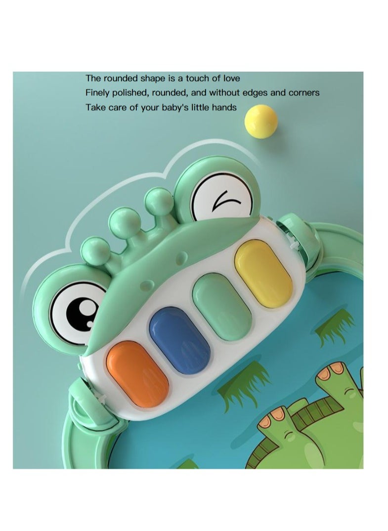 Piano Gym Rack Toys 0-1 Year Old Baby Music Light Light and Gentle Newborn Music Pedals Piano Children's Educational Early Education Toys Fitness Mat 72x58x38cm