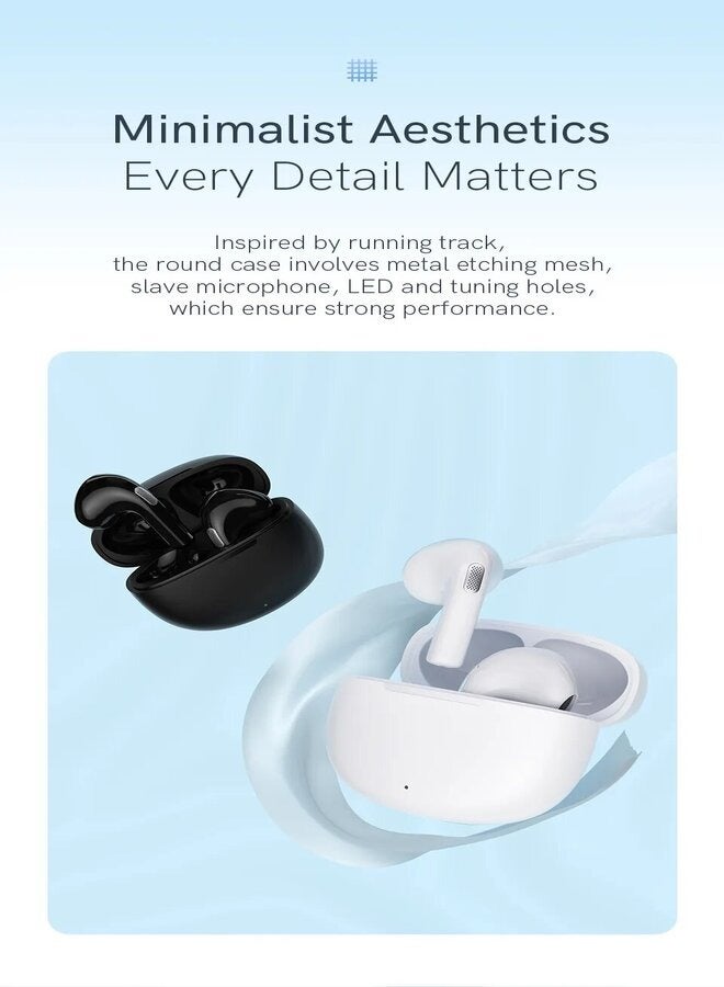 T20 Ailypods TWS Earbuds, 5.3 Bluetooth Earphones, 68ms Low Latency 13mm Driver, HD Calling, 20 Hours Battery Life and Compact Size - black