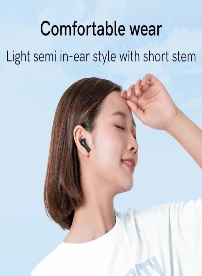 T20 Ailypods TWS Earbuds, 5.3 Bluetooth Earphones, 68ms Low Latency 13mm Driver, HD Calling, 20 Hours Battery Life and Compact Size - black