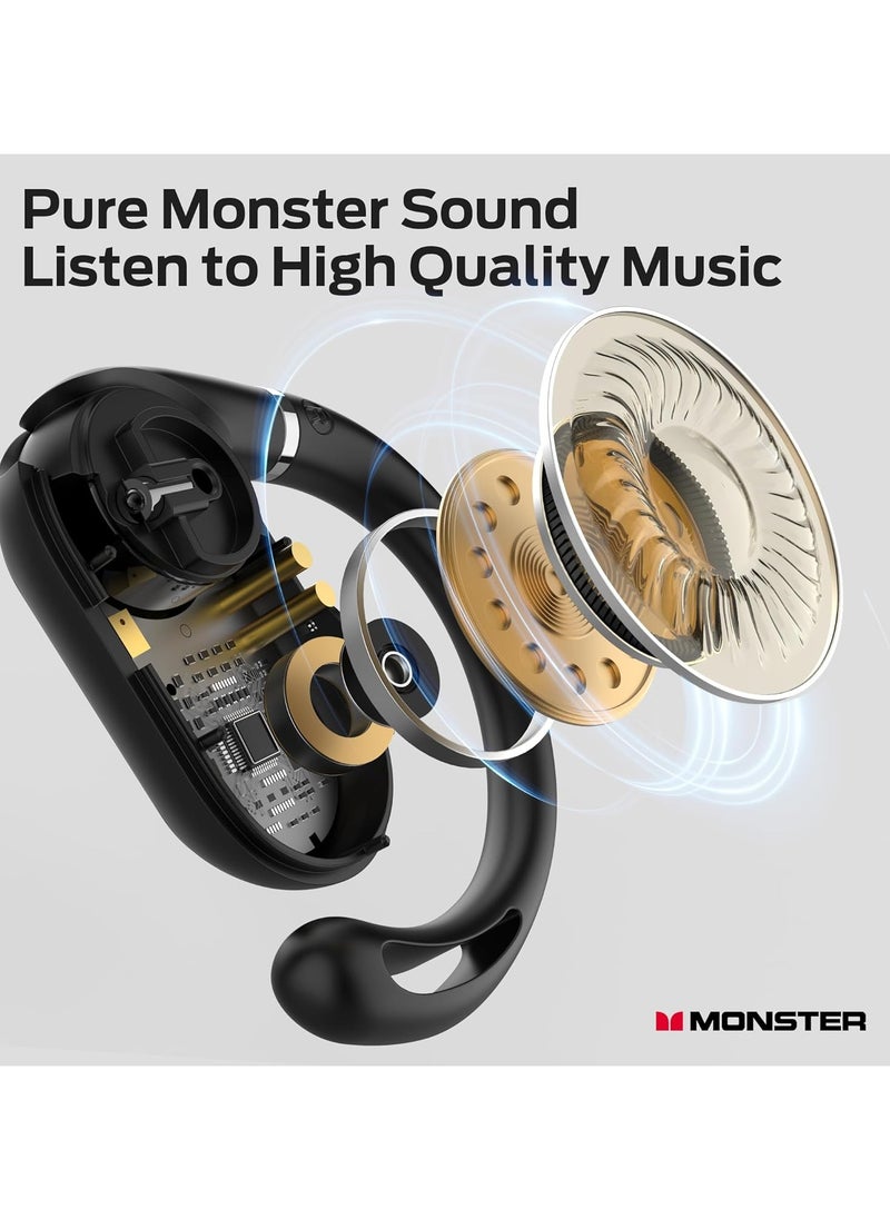 Open Ear AC322, Bluetooth 5.4 headset, 36 hours battery life, IPX5 waterproof, clear communication, ergonomic design, adjustable ear angle, not easy to fall off wireless Bluetooth headset.