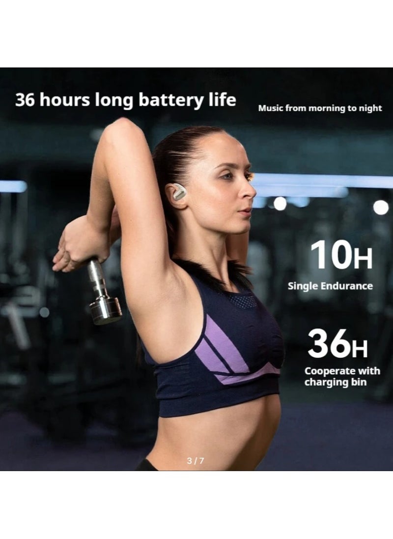 Open Ear AC322, Bluetooth 5.4 headset, 36 hours battery life, IPX5 waterproof, clear communication, ergonomic design, adjustable ear angle, not easy to fall off wireless Bluetooth headset.