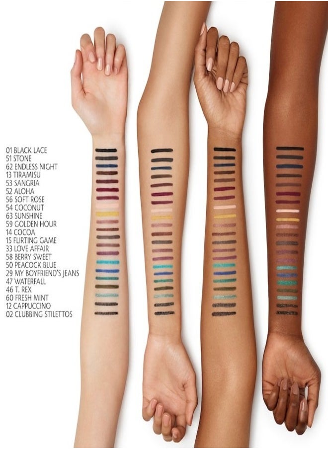 SEPHORA COLLECTION 12-Hour Contour Pencil Eyeliner – 01 Black Lace (Matte), Long-Lasting, Waterproof & Smudge-Proof Formula for Intense, Precise Eye Definition, 1g
