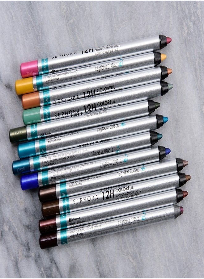 SEPHORA COLLECTION 12-Hour Contour Pencil Eyeliner – 13 Tiramisu (Matte), Long-Lasting, Waterproof & Smudge-Proof Formula for Intense, Precise Eye Definition, 1g