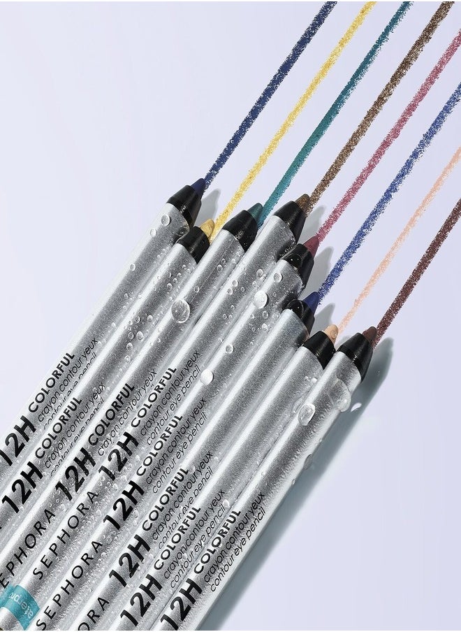 SEPHORA COLLECTION 12-Hour Contour Pencil Eyeliner – 13 Tiramisu (Matte), Long-Lasting, Waterproof & Smudge-Proof Formula for Intense, Precise Eye Definition, 1g