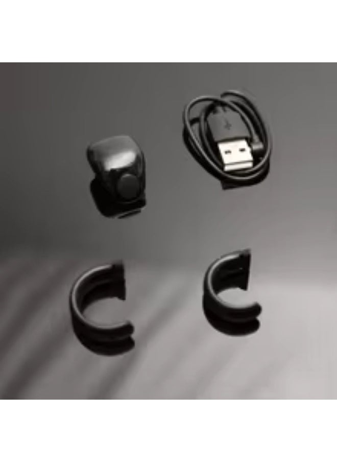 Smart Tasbih Tally Counter for Muslims Zikr Ring Bluetooth Electronic Digital Tasbeeh 2 Size Prayer Time Vibration Reminder - Size 18 and 20 - Black