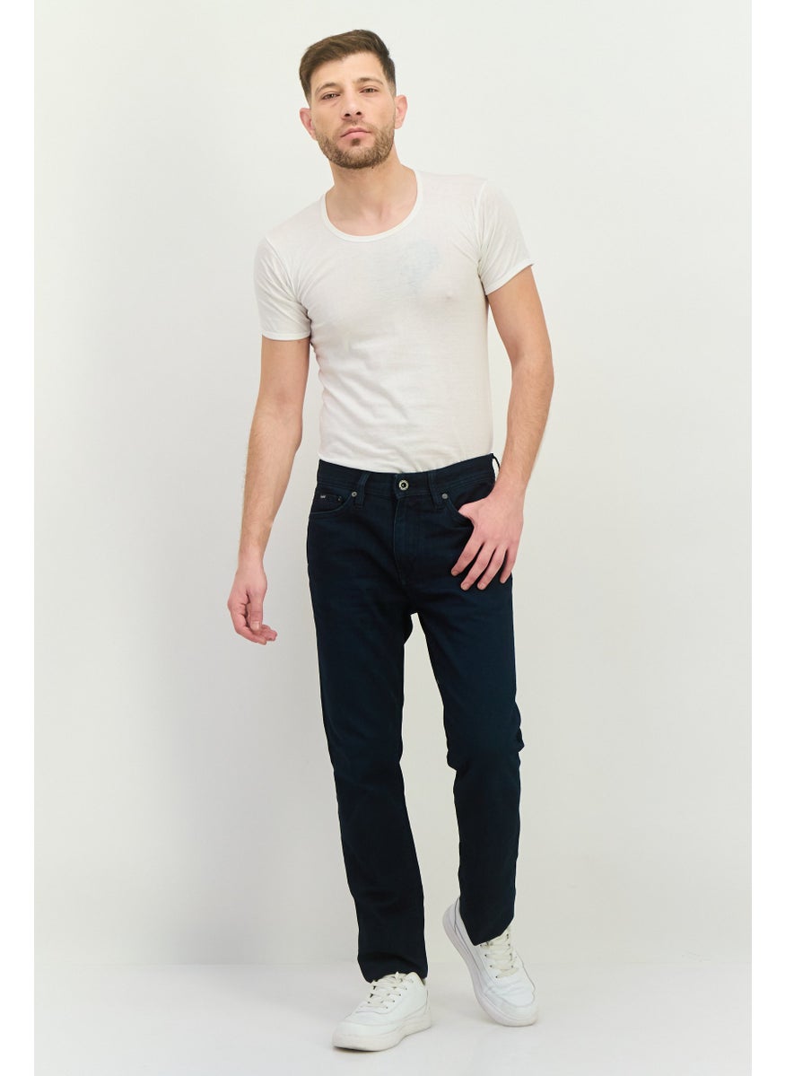 Men Slim Fit Washed Stretchable Denim Jeans, Blue