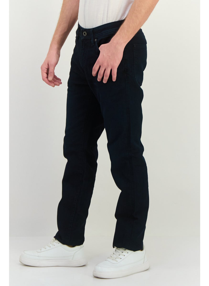 Men Slim Fit Washed Stretchable Denim Jeans, Blue