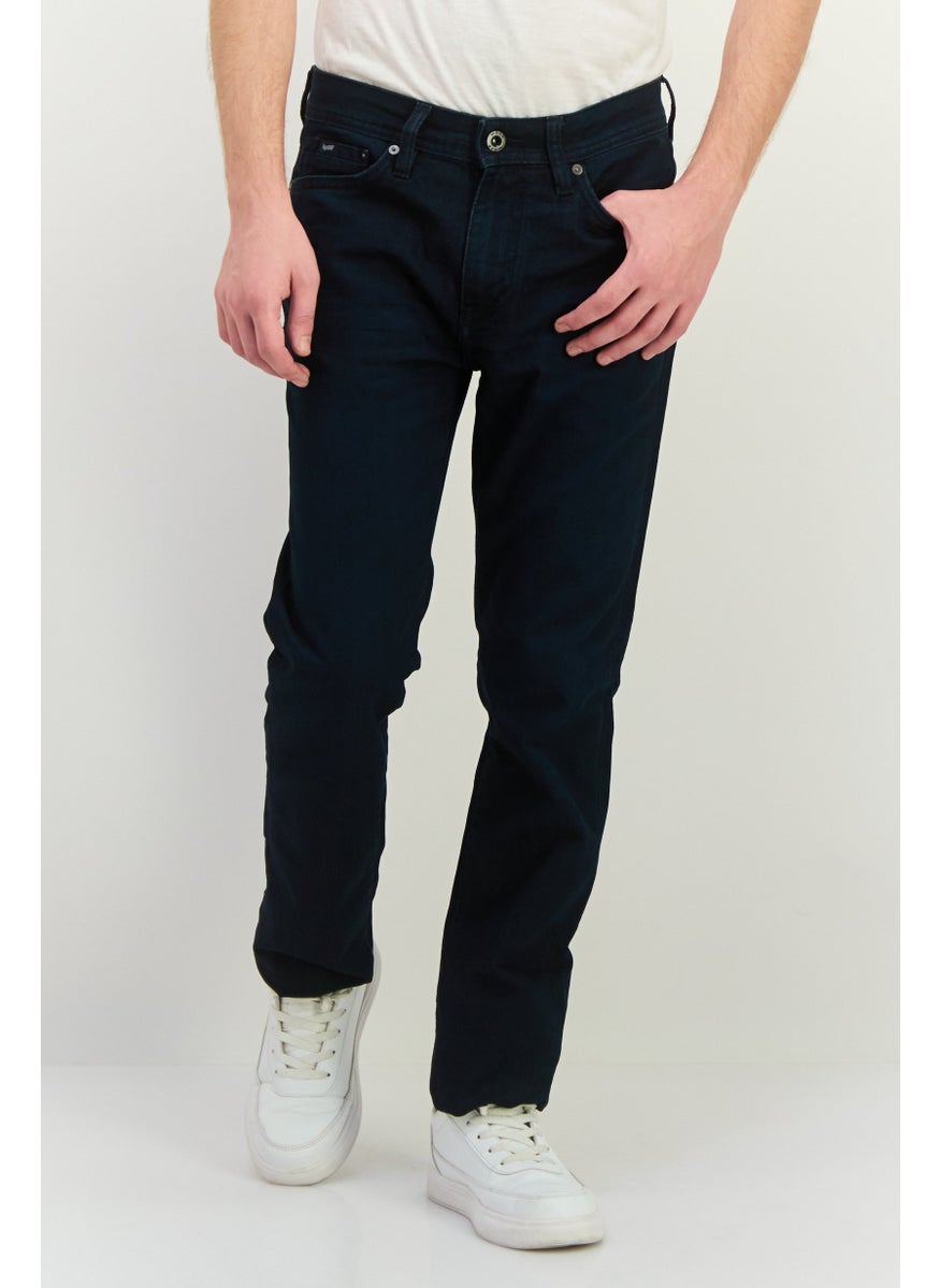 Men Slim Fit Washed Stretchable Denim Jeans, Blue