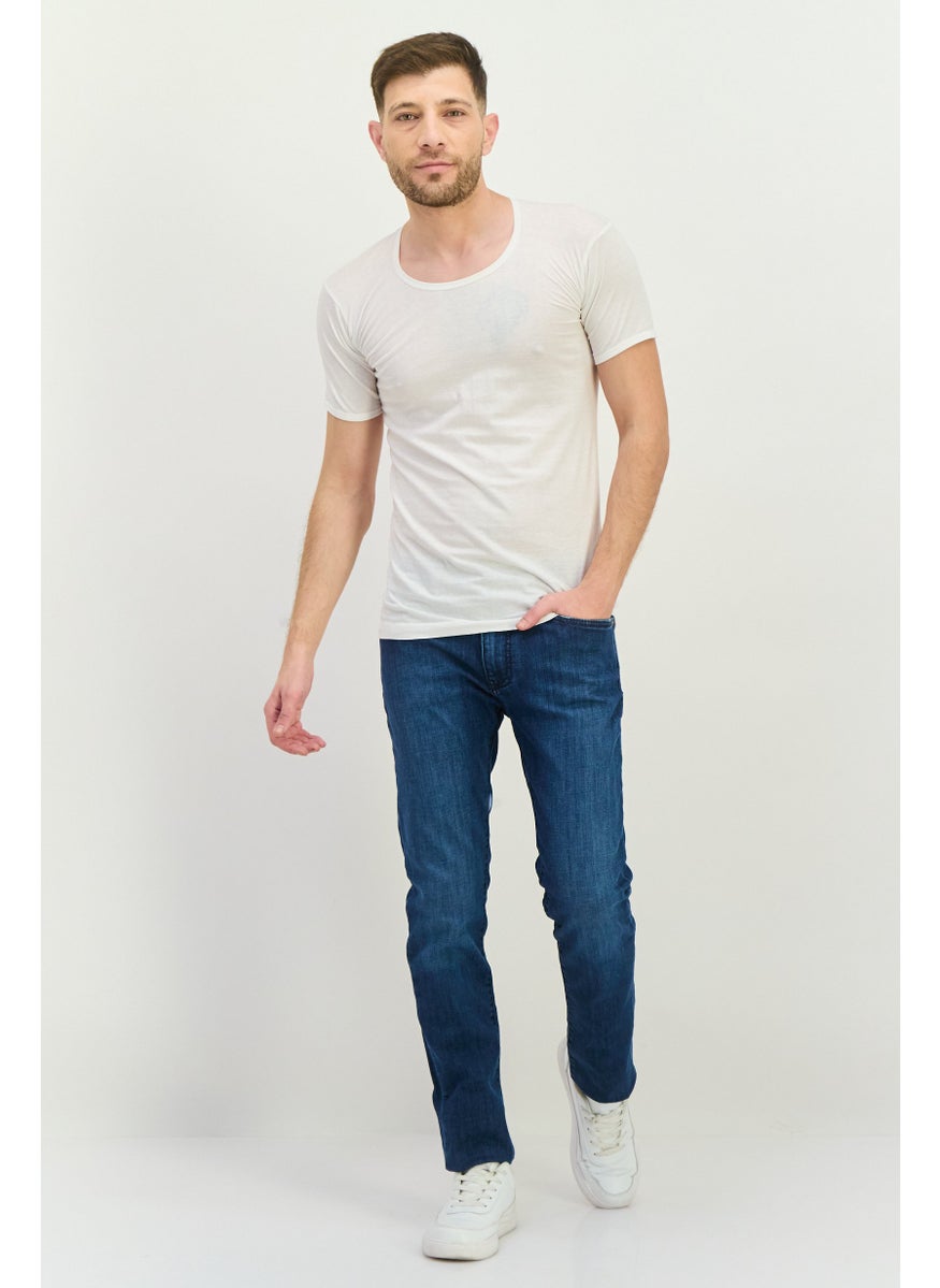 Men Skinny Fit Washed Stretchable Jeans, Blue