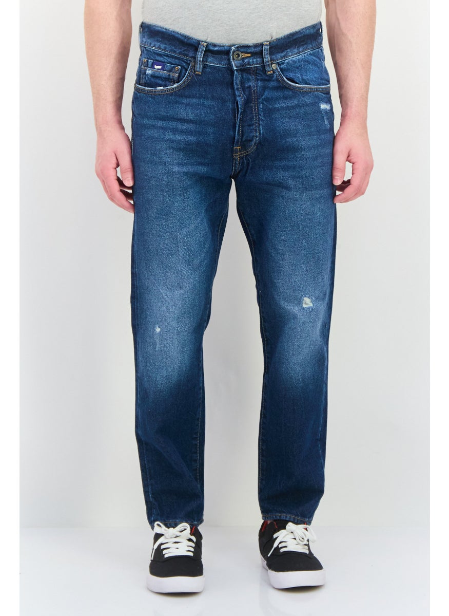 Men Tapered Fit Wash No Stretchable Denim Jeans, Blue