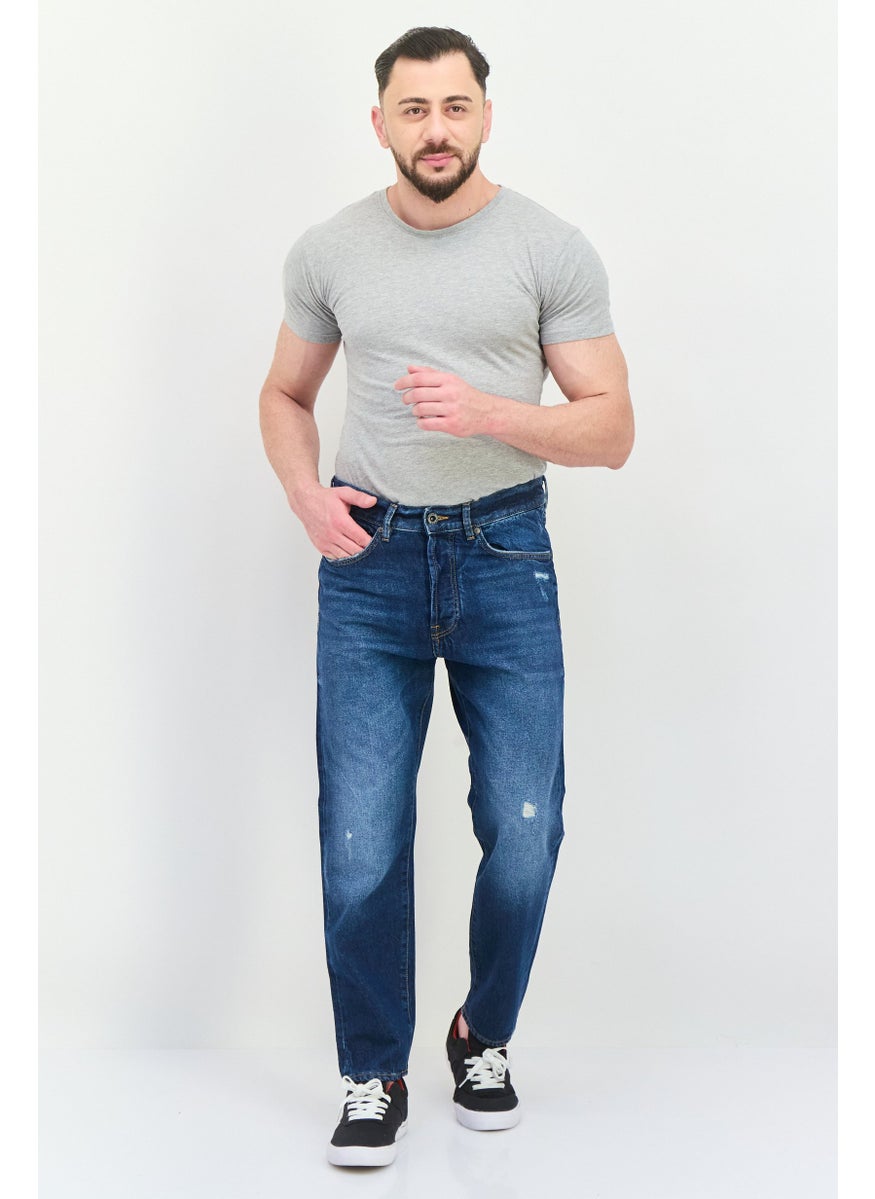 Men Tapered Fit Wash No Stretchable Denim Jeans, Blue