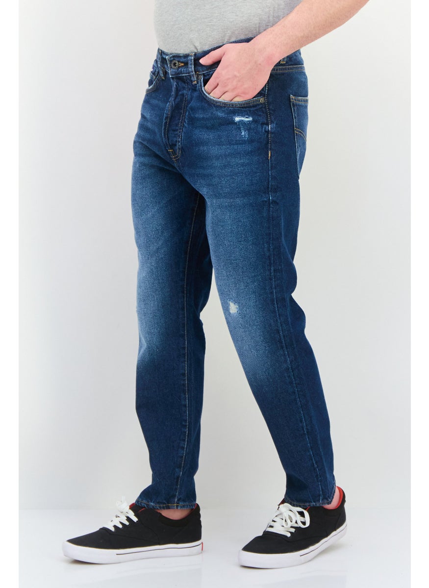 Men Tapered Fit Wash No Stretchable Denim Jeans, Blue
