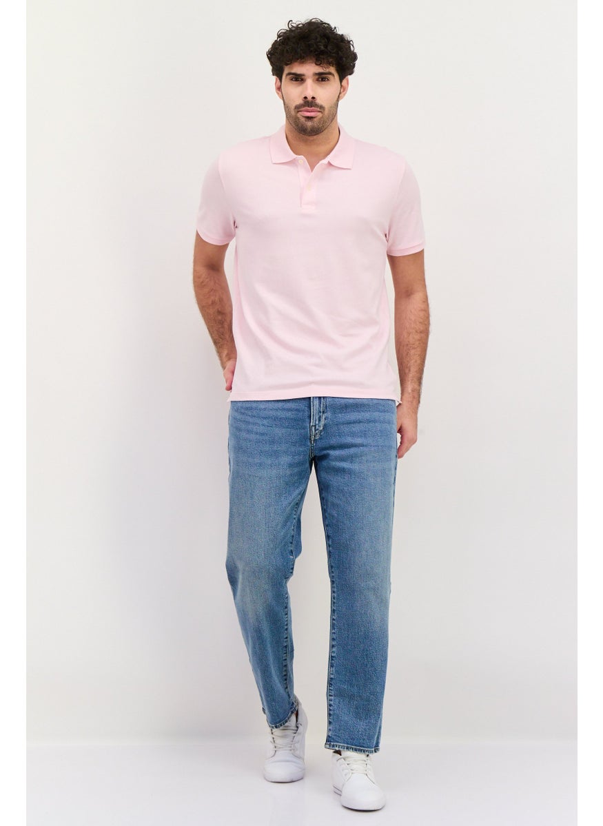 Men Straight Fit Washed Stretchable Jeans, Blue